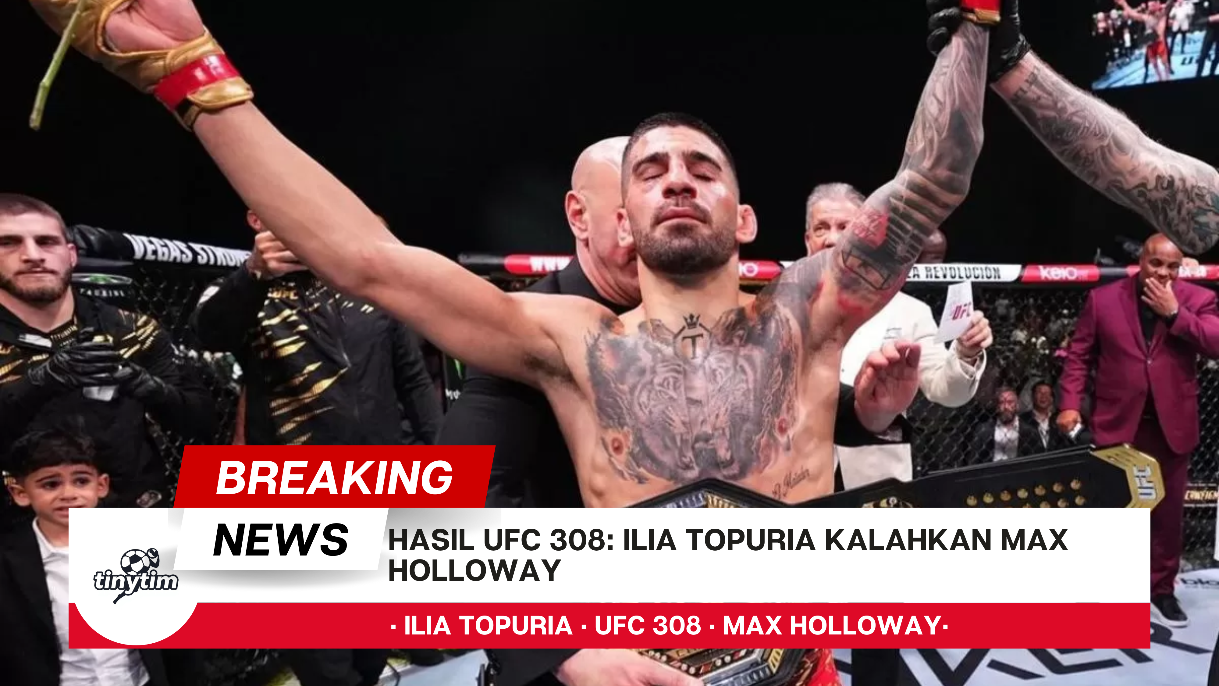 Hasil UFC 308: Ilia Topuria Kalahkan Max Holloway