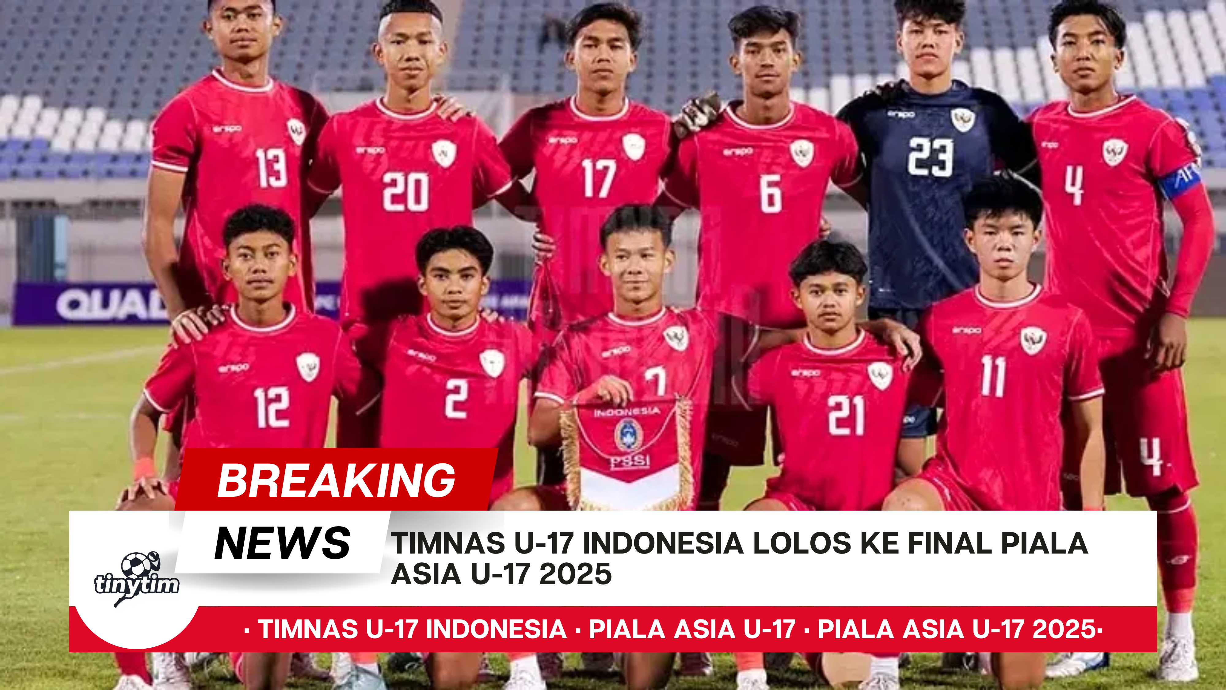 Timnas U-17 Indonesia Lolos ke Final Piala Asia U-17 2025