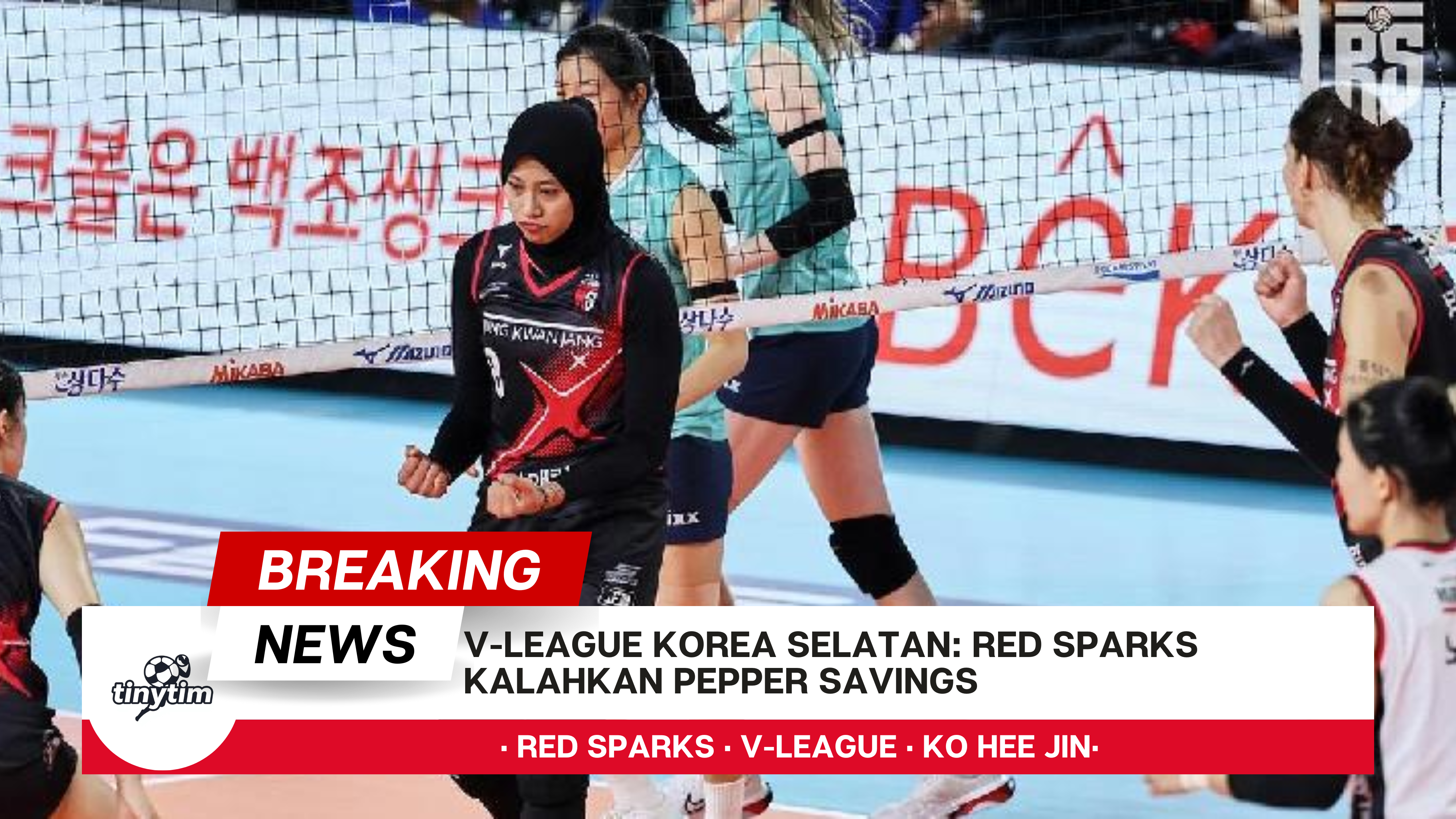 V-League Korea Selatan Red Sparks Kalahkan Pepper Savings